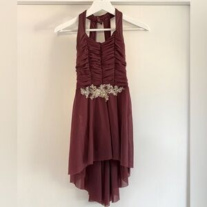 Burgundy Kids Dance Dress